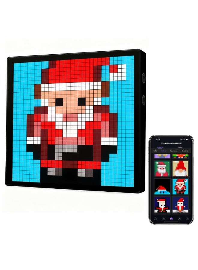 KISSUN LED Pixel Display, 32x32 Programmable Pixel Art Display with APP Control for Kids Boys Girls, Creative Animations,Fun Text and Digital Clock, Gaming Accessories for Desk/Wall Room Decor - Image 1